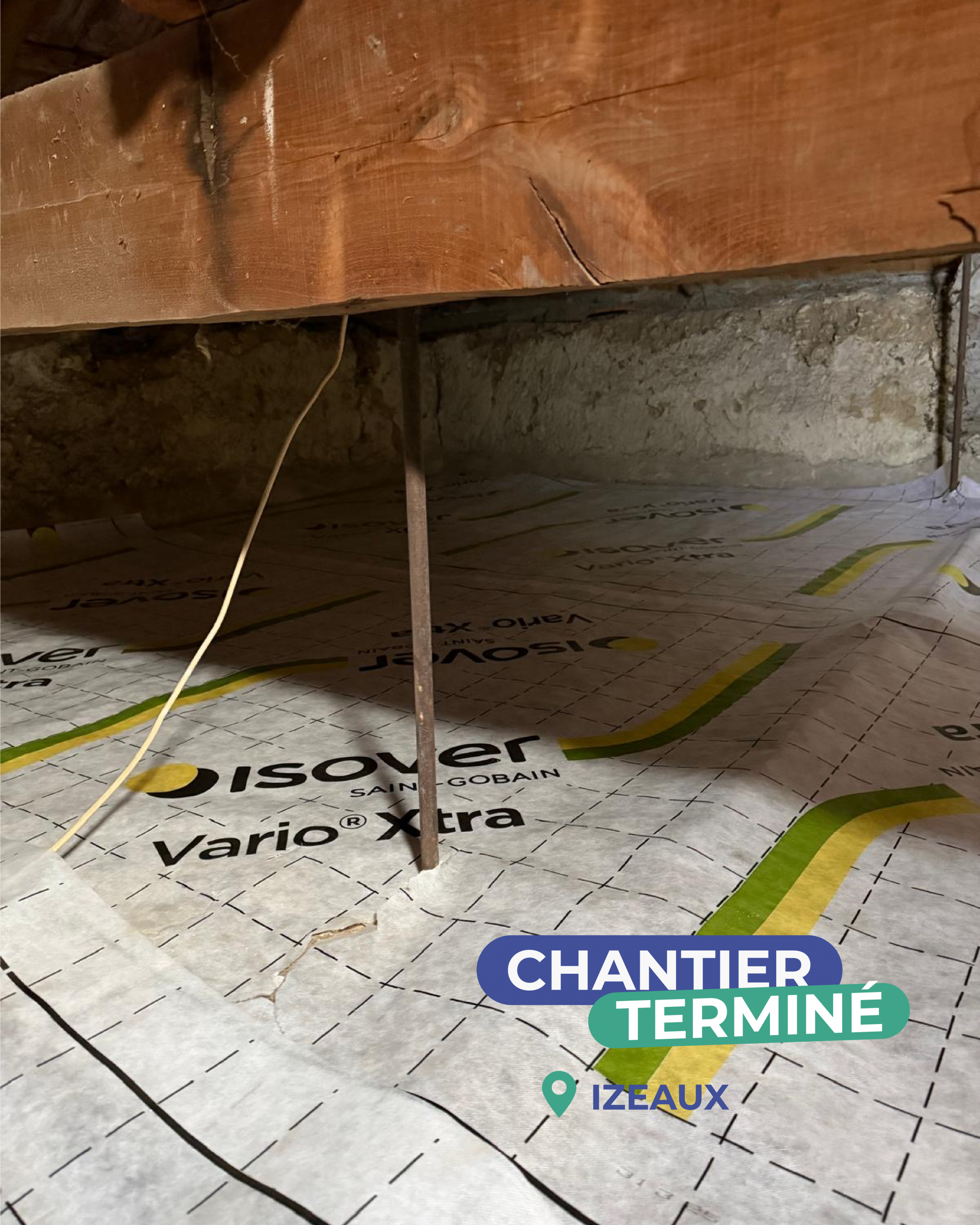 Isolation des combles perdus à Izeaux