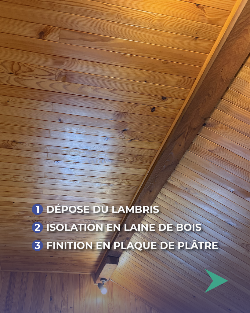 Isolation des rampants de toiture à Maubec